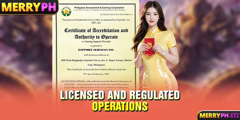 Licensed and regulated operations